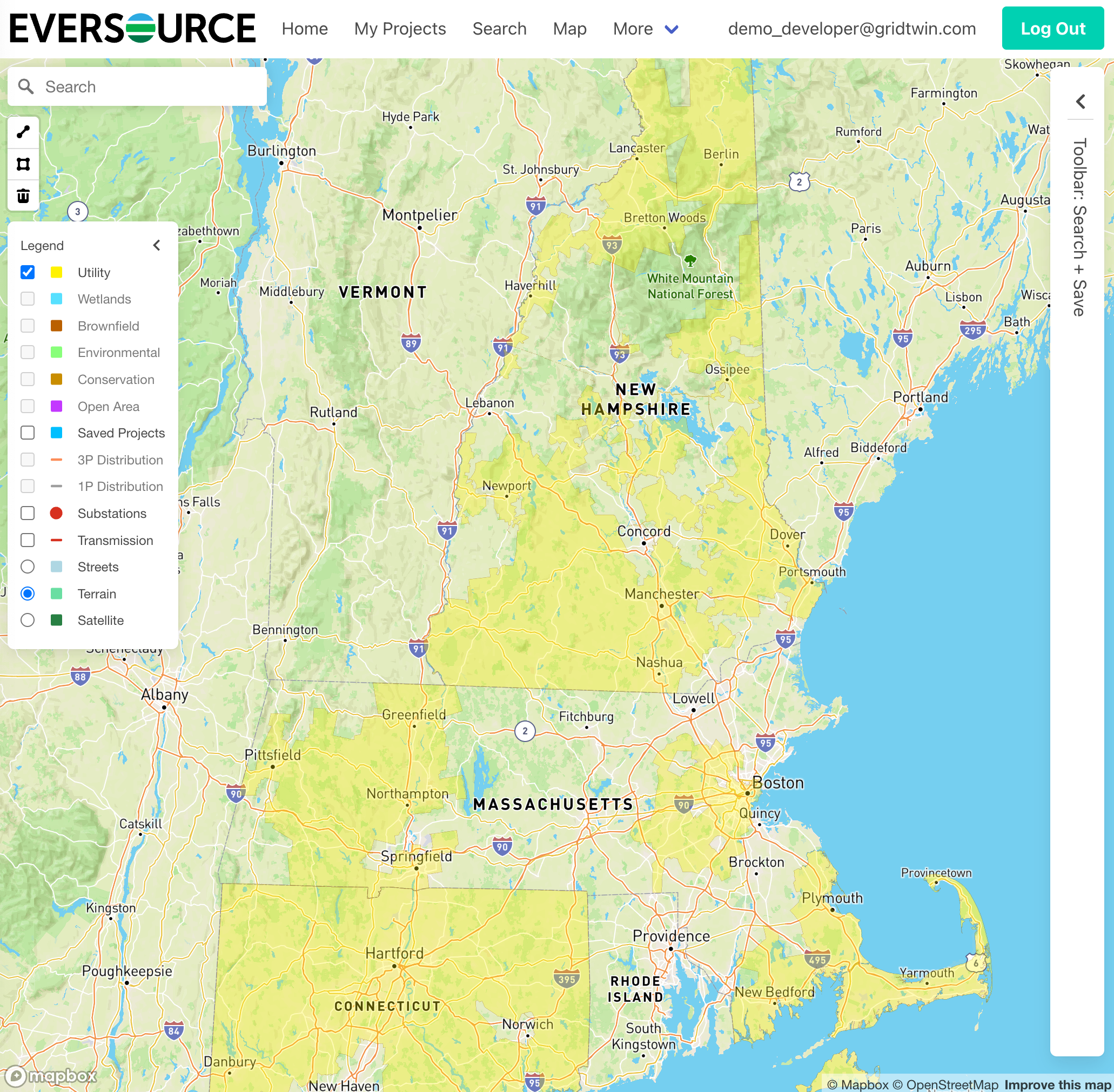 Eversource Interconnection Portal screenshot